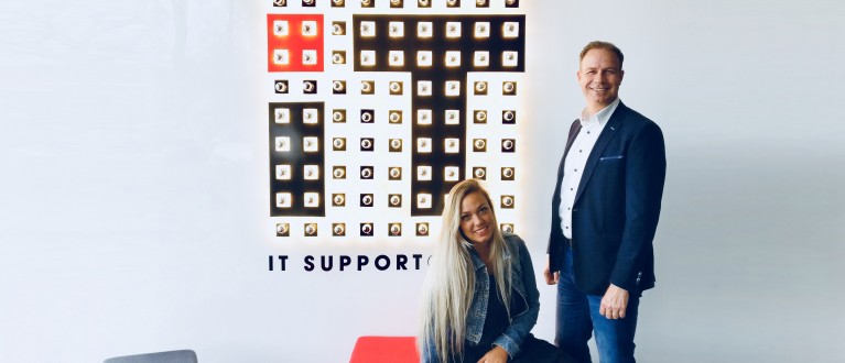 Alexandra Deijkers en Joost Merkx, IT Support Groep