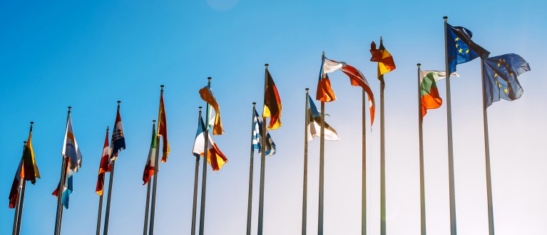 Alle vlaggen van landen voor Europees btw-stelsel 