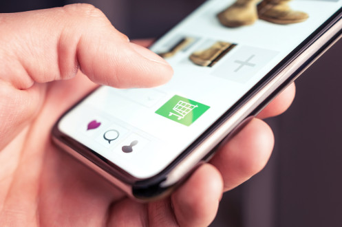 Online shoppen met smartphone
