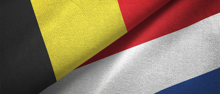 Vlaggen België en Nederland